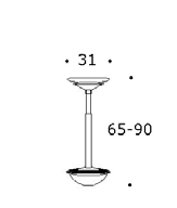 Stitz Varustettu kaasujousimekanismilla, istuinkorkeuden säätö 65-90 cm.