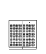 58312LO3E - Akustoiva liukuovellinen säilytin 120x42x128 cm Sokkeli (muovi). Runko ja hyllyt/liukuovet 58312LO3E 2/ 794.10 844.20 / 844.