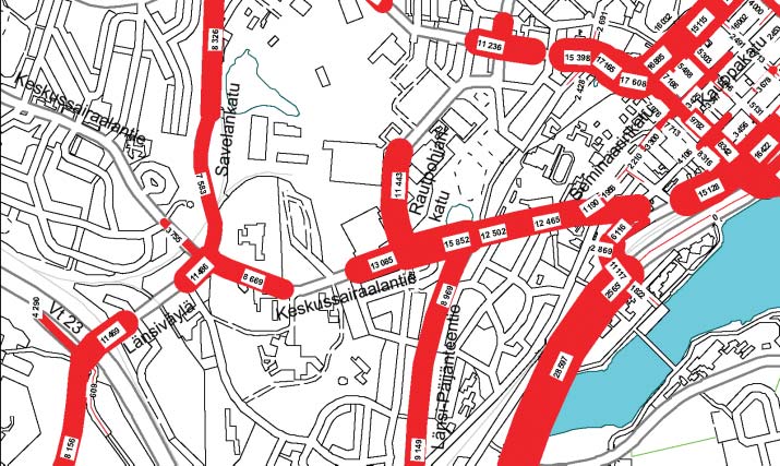 14 Jyväskylän kevyen liikenteen laatukäytävä ja sen palvelutason määrittäminen Olosuhteet Jyväskylässä pyöräilylle ovat selvityksen mukaan hyvät.
