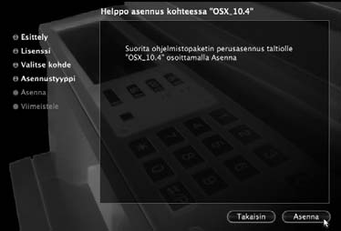 11 Valitse [Siirry]-valikosta [Lisäohjelmat]. Jos käyttöjärjestelmäsi on Mac OS X v10.5-10.5.6, napsauta [Järjestelmäasetukset] Apple-valikosta ( ) ja valitse [Tulostus & faksaus] ( ).