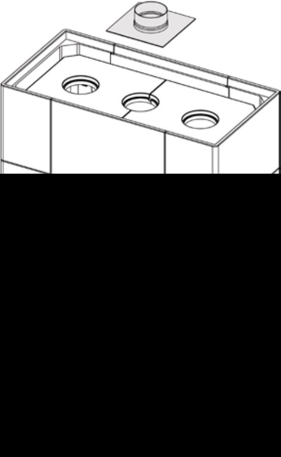 If the stove is connected laterally or at the rear, please disregard from G 56-58 and go directly to G 59-66 Kuorielementit liimataan toisiaan vasten kuvan osoittamalla tavalla. Huom!