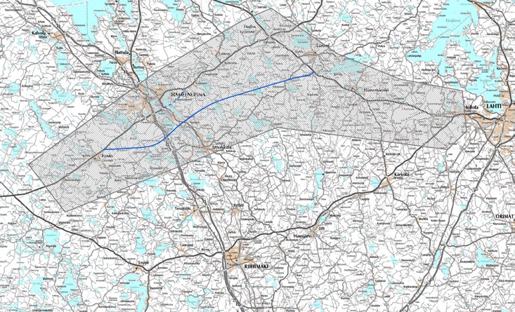 Hämeenlinnan ja Lahden välinen yhteysväli koostuu valtatiestä 10 Hämeenlinnasta Tuulokseen ja valtatiestä 12 Tuuloksesta Lahteen. Tarkasteltavan alueen pituus on noin 80 kilometriä.