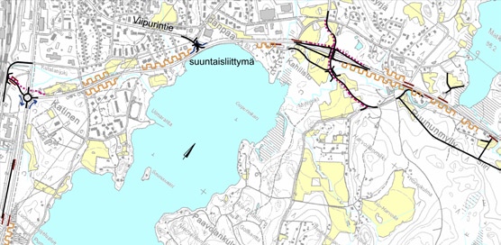 Valtatie 10 jatkuu Katumajärven itäpuolella vaihtoehdon C mukaisena linjauksena, joka liittyy valtatiehen 12 Lammilla.