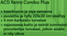 Huoneeseen kuuluu integroitu sokkeli maa-ankkureilla Katso asennuspakkaus takannessa ACD
