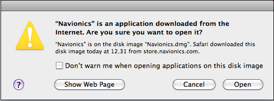 Vain MAC käyttäjille Valitse Open Anna MAC