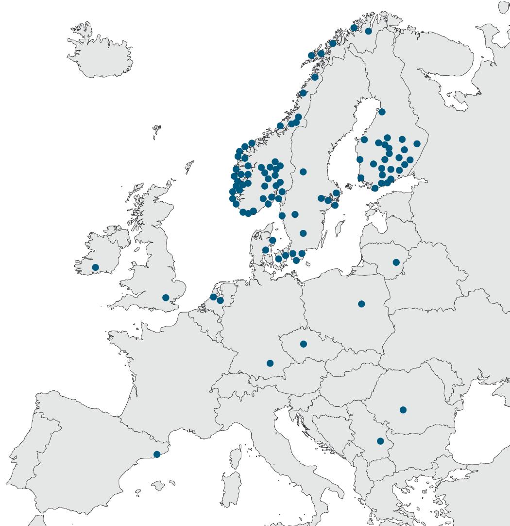 Puolassa, Espanjassa, Tšekissä, Liettuassa ja Serbiassa Laaja