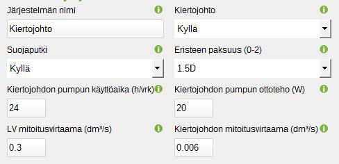 6.3 Käyttövesijärjestelmä Käyttövesijärjestelmä kuvaa rakennuksen lämpimän käyttöveden tarpeen hoitavaa järjestelmää.