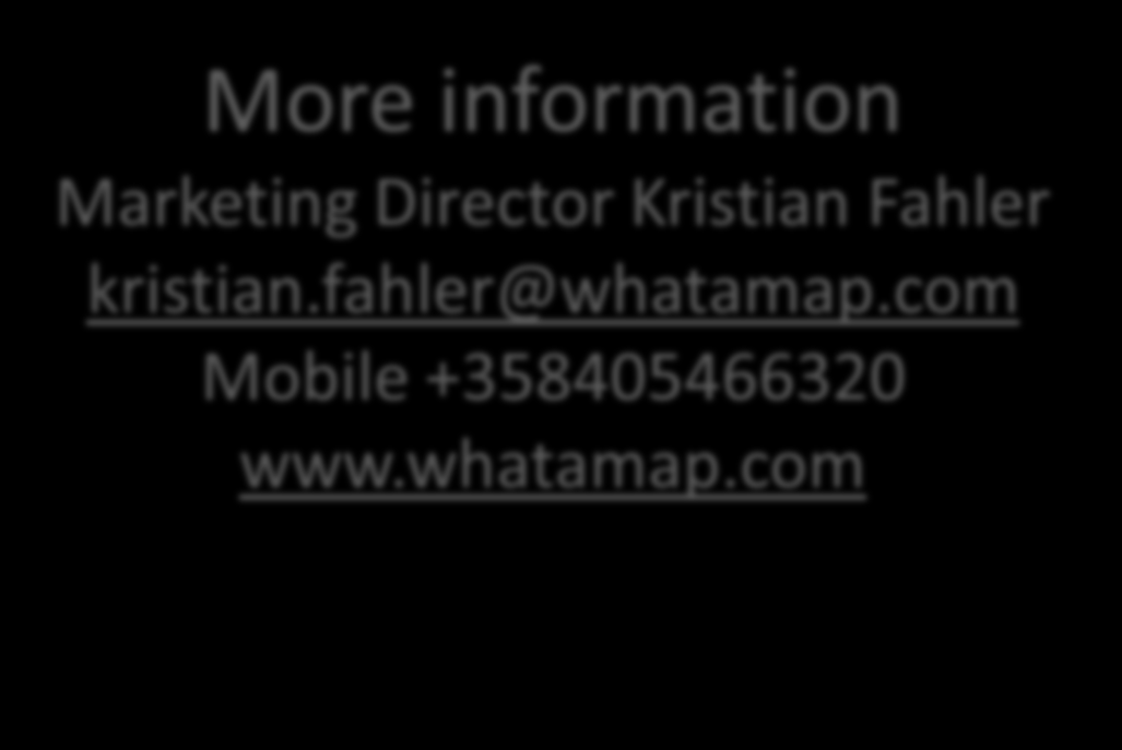 More information Marketing Director Kristian Fahler