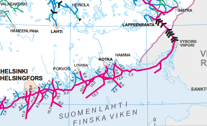 33/58 6.7 Öljy ja kemikaalikuljetukset Suomenlahdella Itämeren turvallisuusriskit kasvavat laivaliikenteen lisääntyessä ja ilmastonmuutoksen lisätessä sään ääri-ilmiöitä.