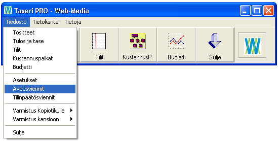 Lisää vientejä Yhdelle tositteelle voidaan luoda tarvittava määrä vientejä.