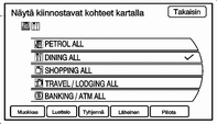 Navigointi 63 Ei-kiireellinen käännös Ei-kiireellinen käännös tarkoittaa, että etäisyys seuraavaan käännökseen on yli 0,5 mailia ajettaessa asuinalueen kadulla tai enintään 1 maili ajettaessa
