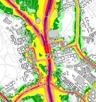 Helsingin kaupungin meluselvityksessä on esitetty taulukko melulle altistuvien henkilöiden määristä: Esitetyt henkilömäärät perustuvat erillisten melulähteiden melutasojen käyttöön.