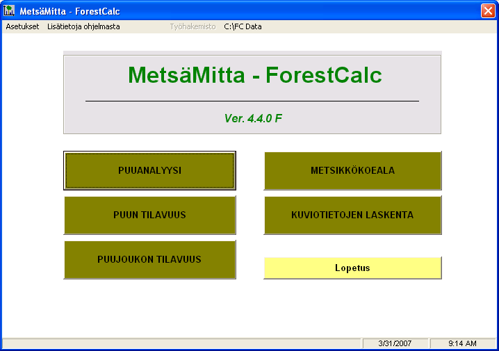 1998 2009 ForestCalc Consulting Oy, Joensuu, Finland 5.