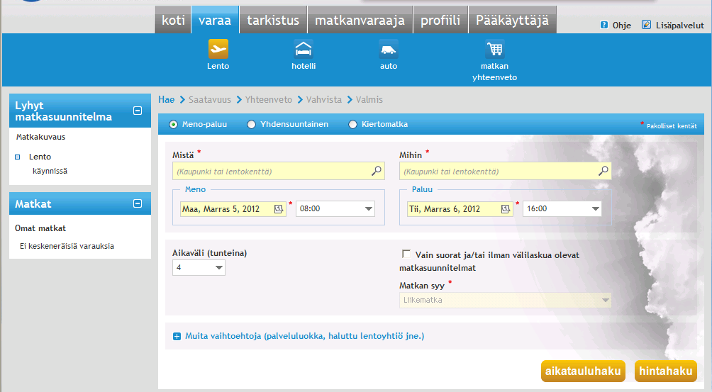3 Lentovaraus 3.