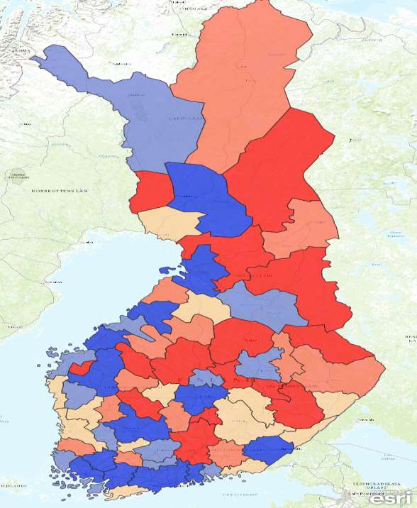 Yritysperustannan osuus yrityskannasta vuosina 2008-2012 Yritysperustanta vilkkainta suurimmilla