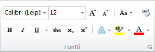 Word 2010 Perusteet s. 12/34 Merkkimuotoiluja ovat muun muassa fontin (kirjasintyypin) ja fonttikoon valinta, fontin väri, lihavointi, kursivointi ja alleviivaus.