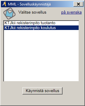 Ohje 10 (21) Tämän jälkeen Sovelluskäynnistäjä -ikkunasta voi käynnistää valitsemansa sovelluksen.