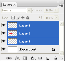 HAAGA-HELIA ammattikorkeakoulu Photoshop-ohje 37 Tasojen järjestyksen vaihtaminen Siirtäminen Layer-paletissa 1. Valitse Layer-paletissa taso, minkä haluat siirtää 2.