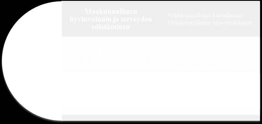 Olemassa olevien voimavarojen ja resurssien hyödyntäminen sekä yhdistäminen ovat perustava ajatus eteläsavolaisessa hyvinvointia ja terveyttä edistävässä verkostomaisessa rakenteessa, jonka