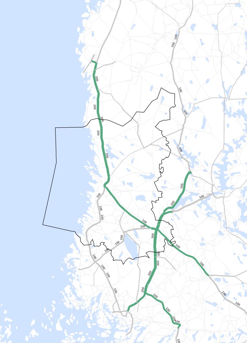 Satakunnan läpi kulkevat tieliikenteen
