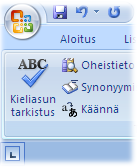 15 Anna etsittävä sana tai sanan alkuosa Etsittävä kenttään. Paina Etsi seuraava - painiketta, jolloin sana maalautuu tekstissä mustaksi.