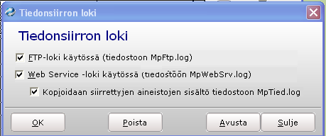 Tiedonsiirtoon käytetään oletusarvoisesti uusissa asennuksissa viiveitä paremmin sietävää Mabry FTPX kontrollia. Myös vanhan Mpftp2.exen käyttö on haluttaessa mahdollista.