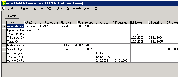 Asteri Tehtäväseuranta