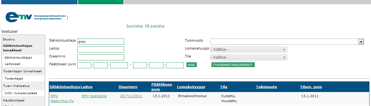 2 Versiohistoria Version Pvm Keskeisimmät muutokset numero 1.4 8.1.2014 Viraston nimenvaihdoksen (Energiamarkkinavirasto Energiavirasto) takia tehdyt muutokset. * 1.5 20.10.