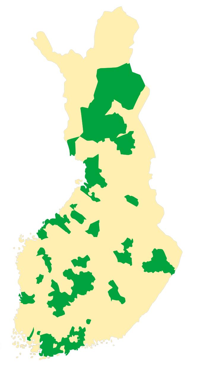 Kouluja, kirjastoja, päiväkoteja, nuorisotyö, yliopistoja, yrityksiä TEK