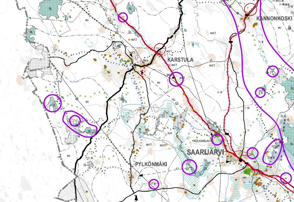 +kaupan palveluverkko + turvetuotanto/elinolosuhteet