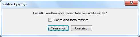 Käytön aloittaminen Nopein tapa aloittaa Responsen käyttö ilman mitään esiasetuksia ovat välittömät kysymykset Anonyymissa tilassa.