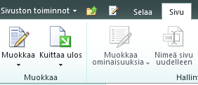 SharePoint Foundation ylläpitäjän ohjeet Sivu 4/5 Sivustot ja sivut Sivustossa voi esimerkiksi säilyttää aikatauluja, ohjeita, tiedostoja ja muita tietoja, joita työryhmän jäsenet tarvitsevat