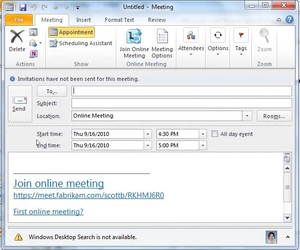 Salcom Group Oy Lync Pikaohje 12 (20) KOKOUKSET Microsoft Outlook -neuvottelulaajennusta käyttämällä voit ajoittaa kokouksen, jonka avulla voit jakaa sovelluksia, dioja, verkkosivuja, tekstisivuja