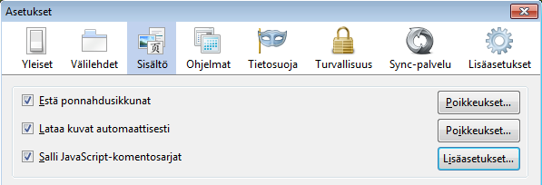 Java Scripting asetukset. IE8 virhe korjattu Internet Explorer 8 version kanssa oli virhe, että avautuvat pop-up ikkuna tai kustannuspaikkalista ja stylesheetillä näytetyn laskun kuvan taakse.