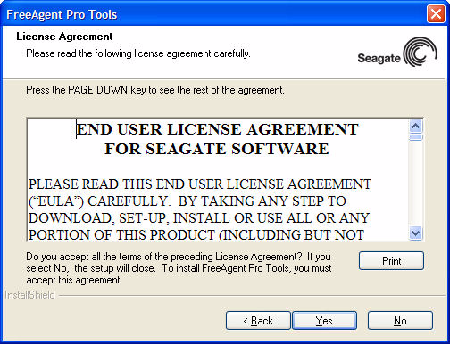 Kuva 9: License Agreement (Käyttöoikeussopimus) -ikkuna Vaihe 4: Hyväksy sopimuksen