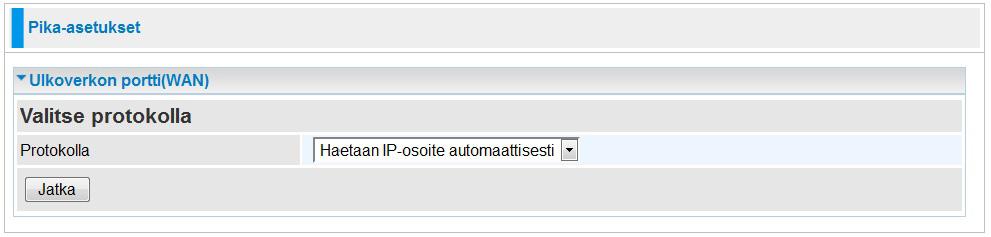Pika-asetukset Pika-asetuksista voit muuttaa helposti