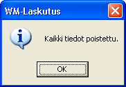 Tietokannan tyhjennys Tietokannan tyhjennystä ei tavallisesti koskaan tehdä.