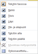 5 / 13 4 Taulukoiden käyttö ja muotoilu Word-taulukoita voidaan tehdä mm: - Lisää, Taulukko ikkunasta vetämällä haluttu määrä rivejä ja sarakkeita - Lisää, Taulukko, Lisää Taulukko valintaikkunasta