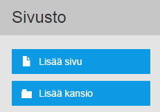 seuraavat asetukset: Otsikko navigaatiossa Asetus määrittää millä nimellä sivu näkyy verkkosivuillasi. Sivun URL Asetus määrittää millä verkko-osoitteella kyseiselle sivulle voi siirtyä.