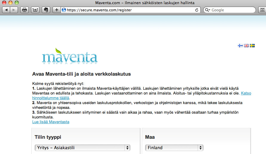 2 (15) 1 Visma AutoInvoice -palvelun käyttöönotto Visma Econet Pron laskutusohjelmalla tehdyt myyntilaskut voidaan siirtää Maventaoperaattorin kautta Visma AutoInvoice -palveluun, joka toimittaa