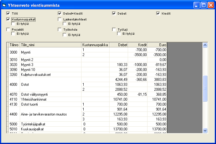 9.6. SQL-selaus (sql-kysely) Valinta päävalikosta: Selaukset Sql-kyselyt Pikavalintanäppäin: Ctrl+Q Tällä ohjelmalla voidaan tehdä sql-muotoisia kyselyjä tietokantaan.