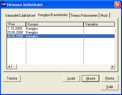 Hopti -ruokintaohjelman windows-sovelluksen toiminnot ja tulosteet: Kuva 1.