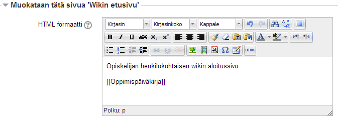 [[Uuden sivun otsikko]] Kun muokattu sivu tallennetaan, ilmestyy sivulle linkki uuden sivun lisäämistä varteen.