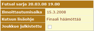 olen mukana/olen poissa 2 Nimeä ja julkista joukkue 3 Osallistuminen näkyy