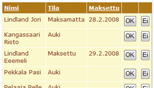 Maksujen asettaminen ja niiden seuranta käy nopeasti Luo uusi maksu 1 aseta