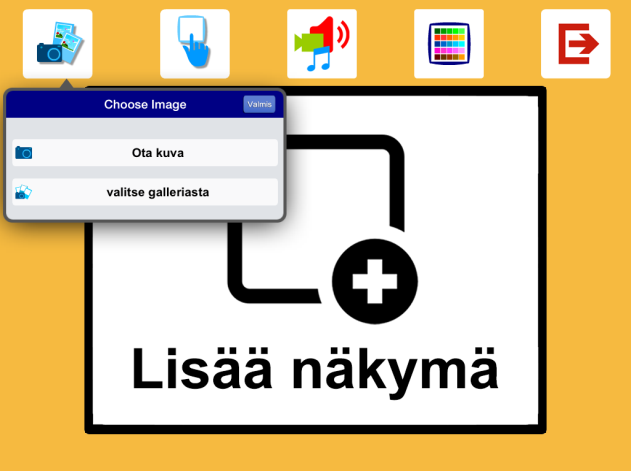 Napauta ensin navigointipainiketta ja sitten muokkauspainiketta. Napauta Lisää sivu painiketta (purppura kuvake) saadaksesi esille kolme lisävaihtoehtoa.