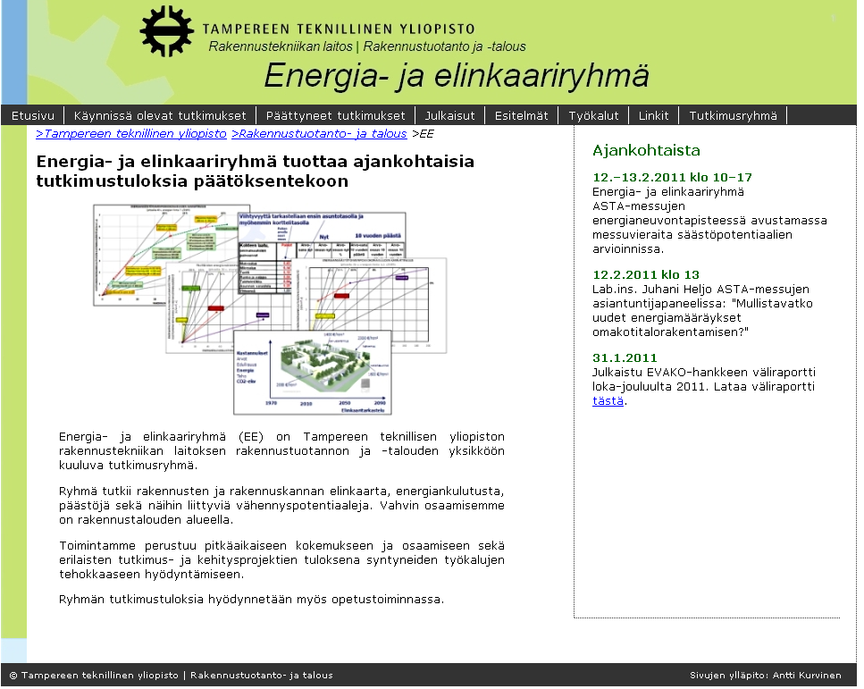 Lisätietoja aiheesta - Energia- ja elinkaariryhmän kotisivut http://www.tut.fi/ee - Lähiöohjelma 2008 2011 http://www.