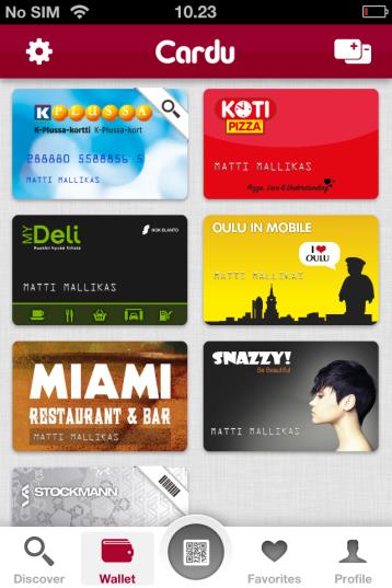 Cardu mobiilikortti kuluttajille Cardu helpottaa ihmisten elämää Kaikki kanta-asiakas ja jäsenkortit