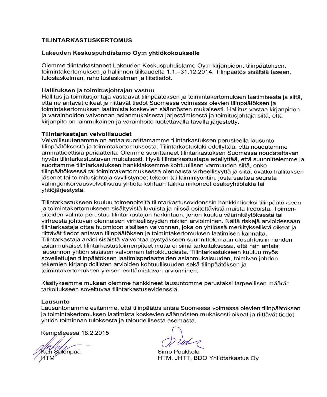 TILINPÄÄTÖSMERKINTÄ
