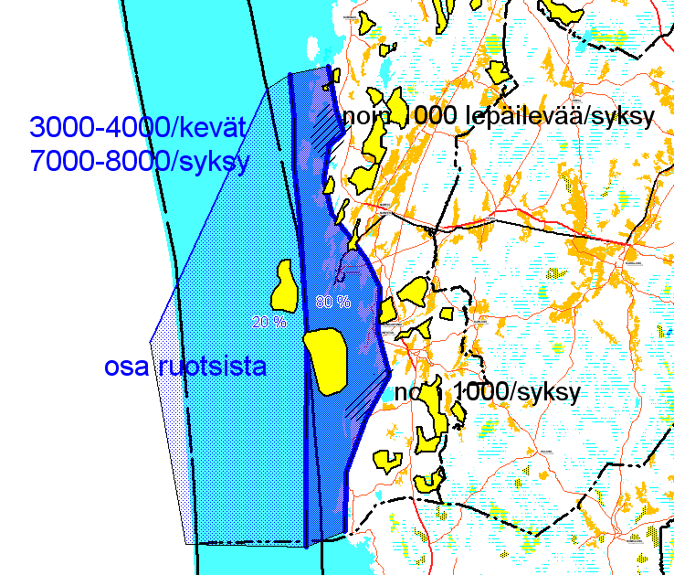 kannasta ja vielä pesimättömistä nuorista linnuista. Luoteis-Euroopan talvehtivan kyhmyjoutsenkanta on kasvanut voimakkaasti 1990-luvun jälkeen lähelle 300 000 yksilöä (Skov ym. 2011).